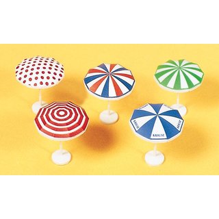 PREISER 17209 Sonnenschirme. 5 Stueck, bedruckt Massstab: H0