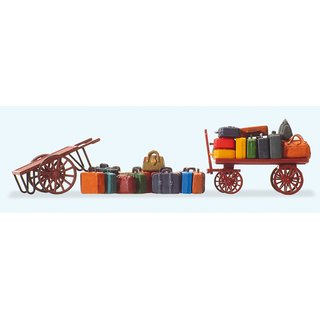 PREISER 17705 2 Wagen, Reisegepaeck Massstab: H0