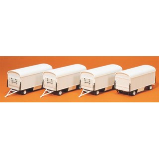 PREISER 20006 Packwagen ohne Beschriftung. 4 Stueck Massstab: H0