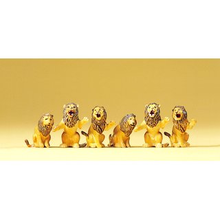 PREISER 20381 Sitzende Loewengruppe Massstab: H0