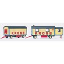 PREISER 21051 Wohnwagen und Packwagen Massstab: H0