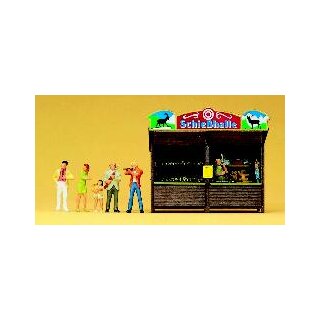 PREISER 24694 Kirmesbude Schiesshalle, Fertigmodell, Massstab: H0