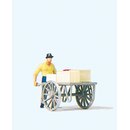 PREISER 28036 Mann mit Karren Massstab: H0