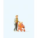 PREISER 28079 Frau mit Buggy Massstab: H0