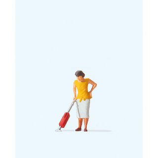 PREISER 28141 Frau mit Staubsauger Massstab: H0