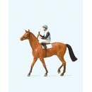 PREISER 29080 Jockey auf Pferd Massstab: H0