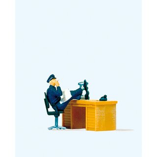 PREISER 29089 Sitzender Polizist USA Massstab: H0