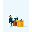 PREISER 29089 Sitzender Polizist USA Massstab: H0