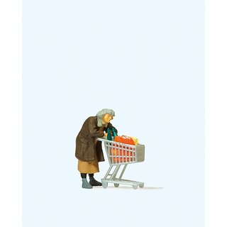 PREISER 29095 Obdachlose mit Einkaufswagen Massstab: H0