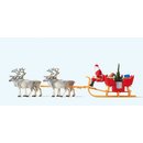 PREISER 30399 Weihnachtsschlitten mit 4 Rentieren...