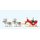 PREISER 30399 Weihnachtsschlitten mit 4 Rentieren Massstab: H0