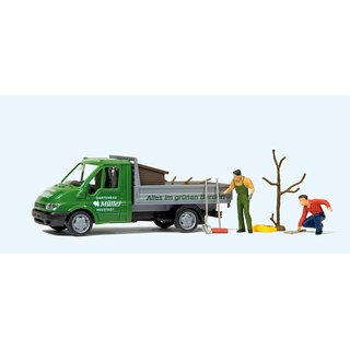PREISER 33260 Ford Transit. Gartenbau Müll Massstab: H0