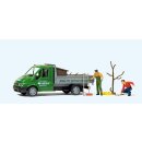 PREISER 33260 Ford Transit. Gartenbau Müll Massstab: H0