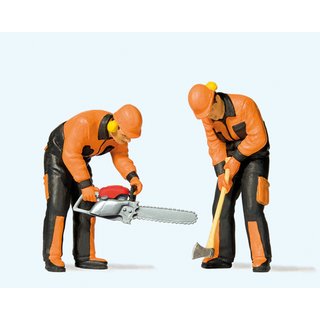 PREISER 44914 Moderne Waldarbeiter (3) Massstab: G