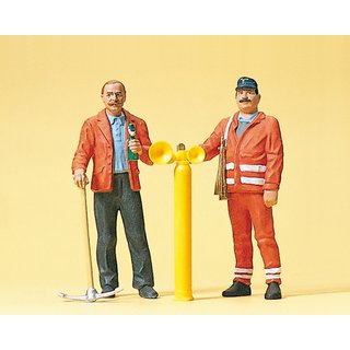 PREISER 45005 Gleisbauarbeiter. Sicherungsposten Massstab: G