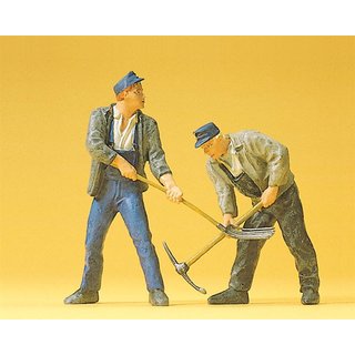 PREISER 45007 Gleisbauarbeiter mit Pickel bzw. Gabel Massstab: G