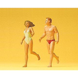 PREISER 45018 Laufendes Paar am Strand Massstab: G