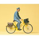PREISER 45069 Postbote auf Fahrrad Massstab: G