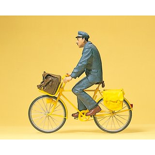 PREISER 45073 Postbote (Frankreich) auf Fahrrad Massstab: G