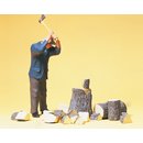 PREISER 45090 Bauer, Holz hackend Massstab: G