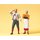 PREISER 45108 Kellnerin, Gast Massstab: G