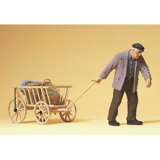 PREISER 45109 Bauer, Leiterwagen ziehend Massstab: G