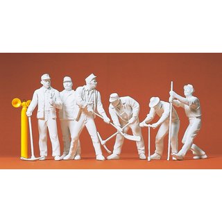 PREISER 45182 Gleisbauarbeiter. 6 unbemalte Massstab: G
