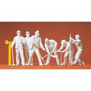 PREISER 45182 Gleisbauarbeiter. 6 unbemalte Massstab: G