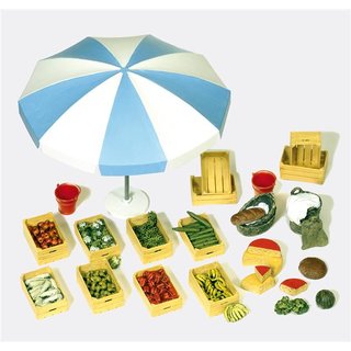 PREISER 45207 Zubehörset Markt Bausatz Massstab: G