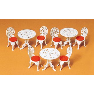 PREISER 45209 Tische, Stüuehle. Bausatz Massstab: G