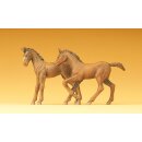 PREISER 47025 2 Fohlen stehend und springend Massstab: 1:25