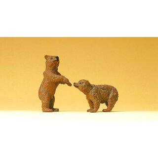 PREISER 47518 2 junge Braunbaeren Massstab: 1:25