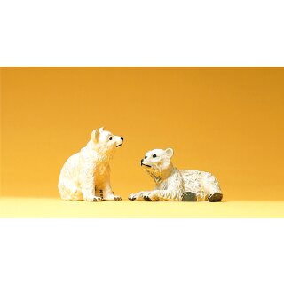 PREISER 47523 2 junge Eisbaeren Massstab: 1:25