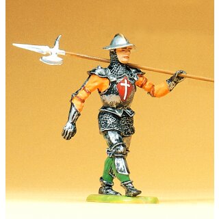 PREISER 52006 Ritter im Marsch, mit Hellebarde Massstab: 1:25