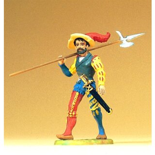 PREISER 52300 Landsknecht im Marsch, mit Hellebarde Massstab: 1:25