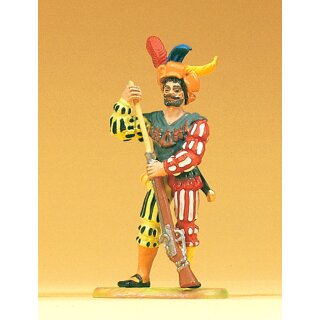 PREISER 52304 Landsknecht stehend, Gewehr ladend Massstab: 1:25