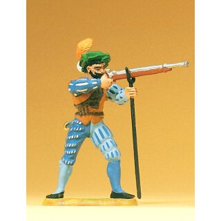 PREISER 52305 Landsknecht mit Gewehr zielend Massstab: 1:25