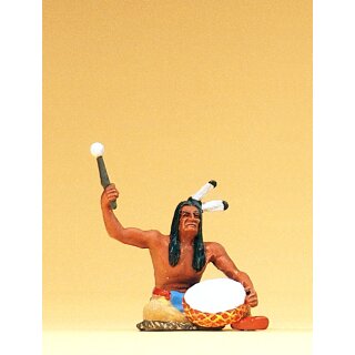 PREISER 54619 Indianer sitzend, mit Trommel Massstab: 1:25