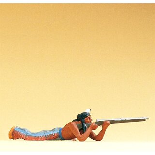 PREISER 54624 Indianer liegend, mit Gewehr Massstab: 1:25