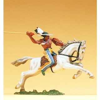 PREISER 54658 Indianer reitend, mit  Speer Massstab: 1:25