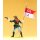 PREISER 54750 Soldat stehend, mit Fahne Massstab: 1:25