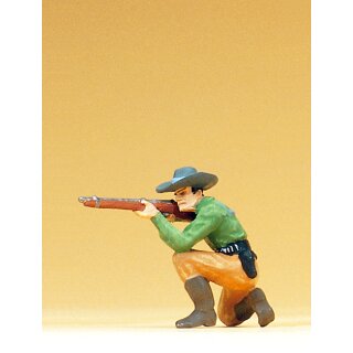 PREISER 54801 Cowboy kniend, mit Gewehr Massstab: 1:25