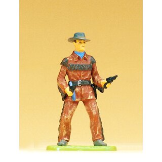 PREISER 54802 Cowboy stehend, mit 2 Revolvern Massstab: 1:25