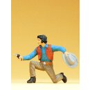 PREISER 54803 Cowboy kniend, mit Revolver Massstab: 1:25