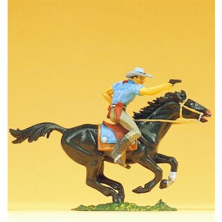 PREISER 54819 Cowboy reitend, mit Revolver Massstab: 1:25