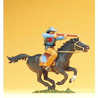 PREISER 54821 Cowboy reitend, mit Gewehr Massstab: 1:25