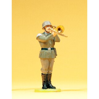 PREISER 56033 Musiker stehend, mit Posaune Massstab: 1:25