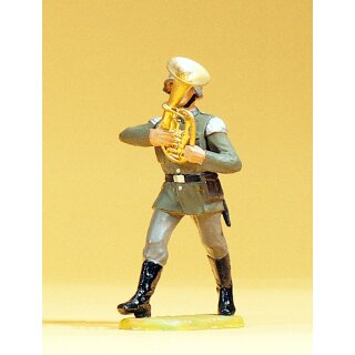 PREISER 56093 Musiker im Marsch, mit Tenorhorn Massstab: 1:25