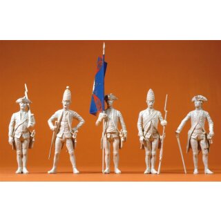 PREISER 57808 Preussen 1756. 5 unbemalte Massstab: 1:24