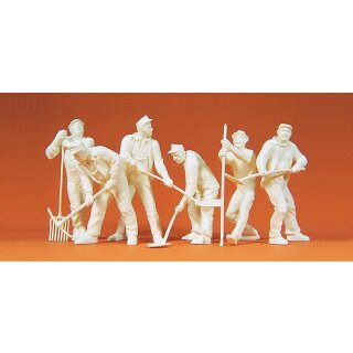 PREISER 64010 Arbeiter. 1939-45. 6 unbemalte Massstab: 1:35